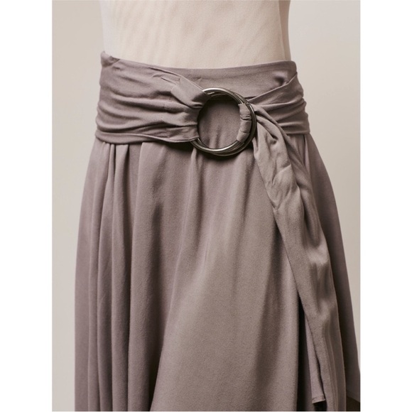Free People Madison Asymmetrical Grey Ring Skirt NWT Women’s 6 - Picture 4 of 12